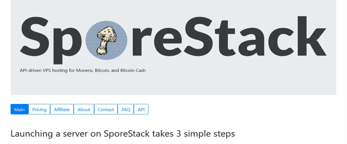 sporestack vps hosting crypto accepted