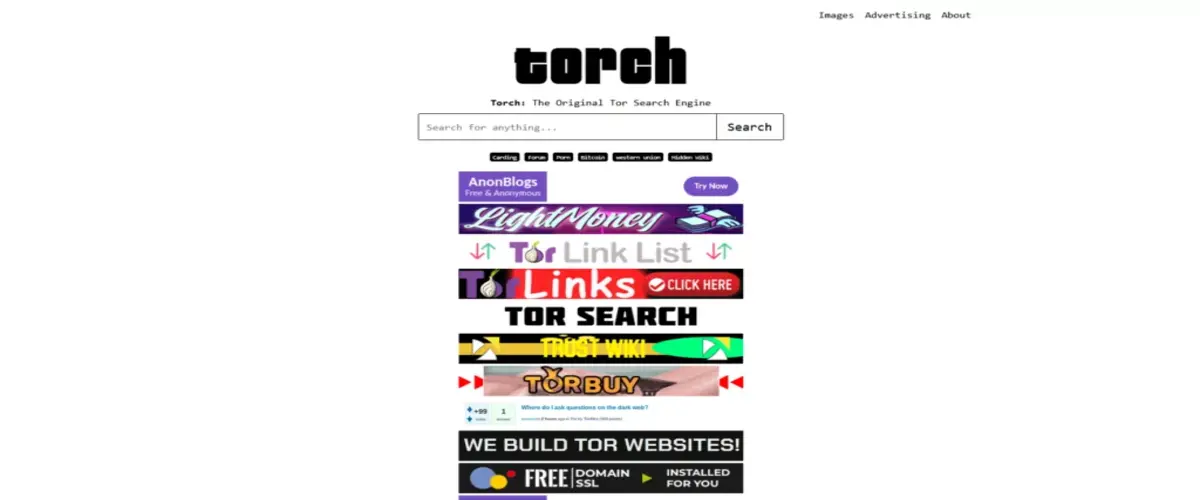 Torch darkweb search engine