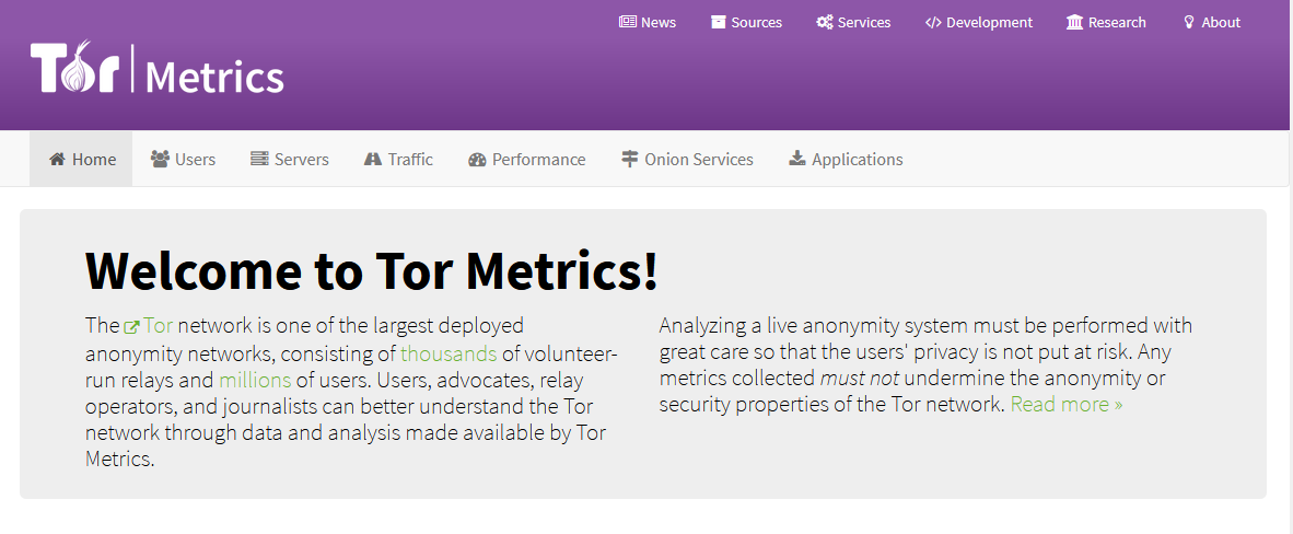 tor metrics
