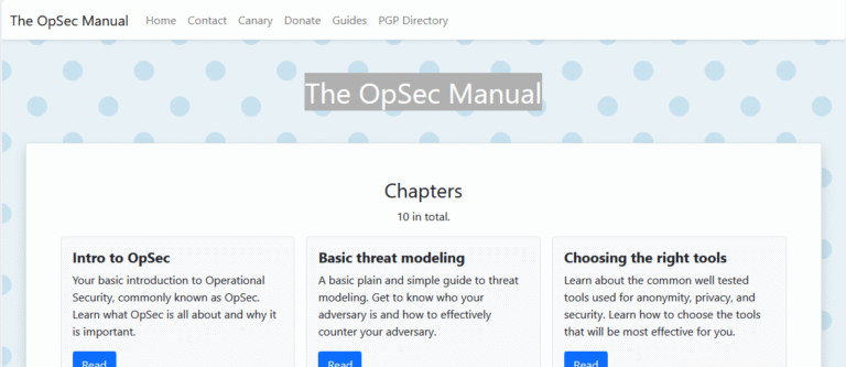 The Opsec manual | DarkWeb Guide