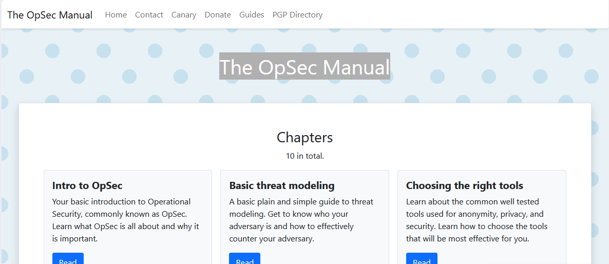 The Opsec manual