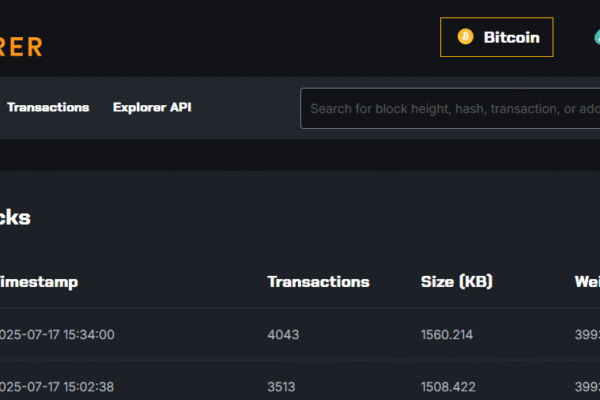Blockstream Bitcoin Explorer Blockstream Bitcoin Explorer