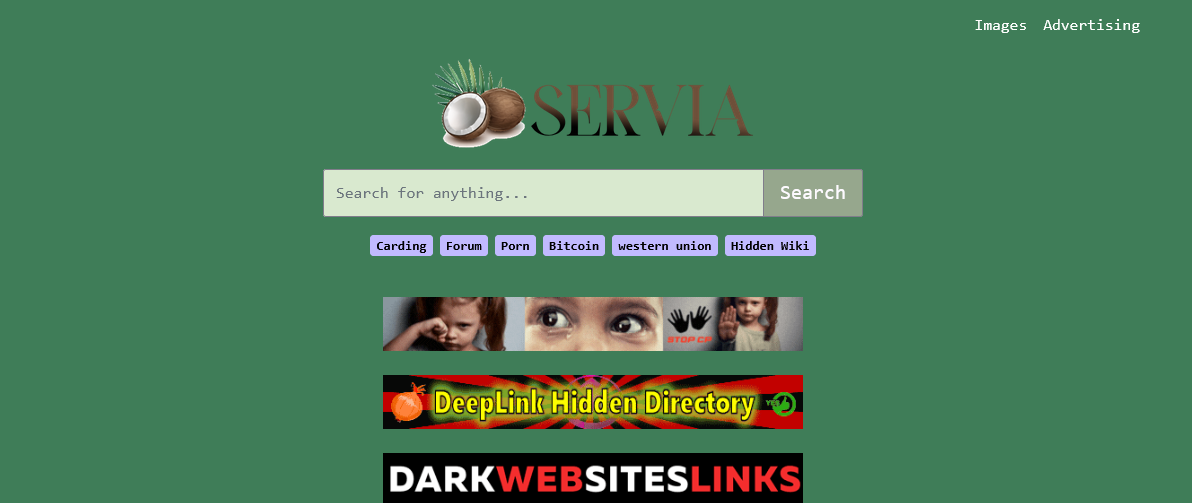 Servia Darkweb search engine